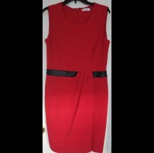 Calvin Klein Red and Black Dress